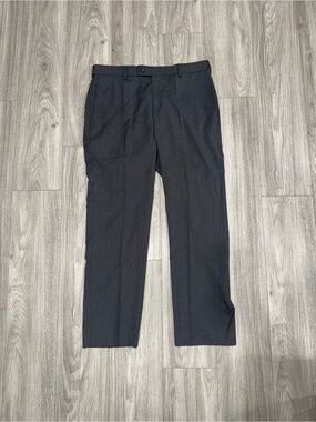 Perry Ellis Men's Black Dress Pants - Flat Front